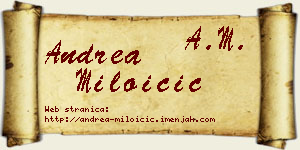 Andrea Miloičić vizit kartica